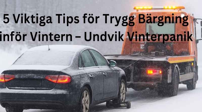 Bilbärgning i vinterväder med snö och halka